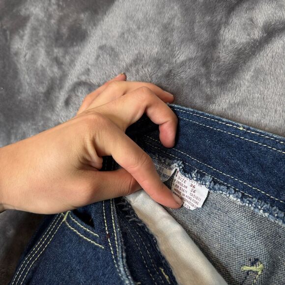 Vintage 80s Sergio Valente Dark Wash Denim Jeans Size 36x35 Western - Picture 6 of 7